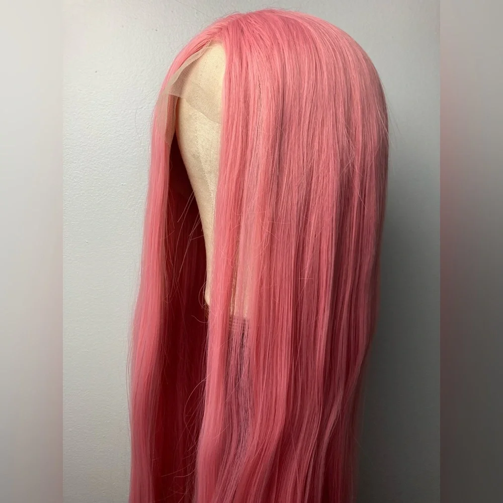 Pink Middle Part Lace Wig